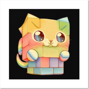 cat cute kawaii, t-shirt. Posters and Art